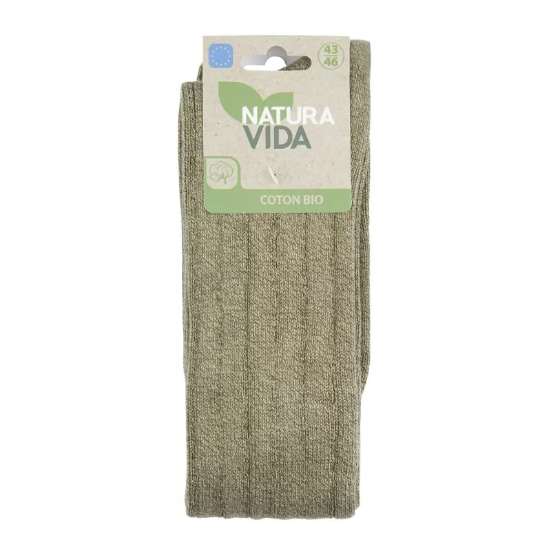 Ponožky Organic cotton regular v barvě kaki (35 - 38) Natura Vida - 1 ks Ponožky Organic cotton regular v barvě kaki (35 - 38) Natura Vida - 1 ks
