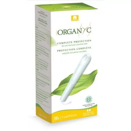 Tampony z biobavlny s aplikátorem "Regular" Organyc - 16 ks