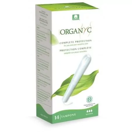 Tampony z biobavlny s aplikátorem "Super" Organyc - 14 ks