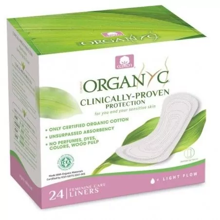 Slipové vložky z biobavlny "Light" Organyc - 24 ks