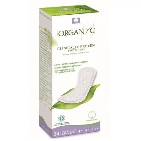 Slipové vložky z biobavlny "Light Plus" Organyc - 24 ks