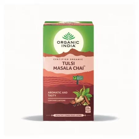 Čaj Tulsi Chai Masala BIO Organic India - 43.5 g, 25 ks