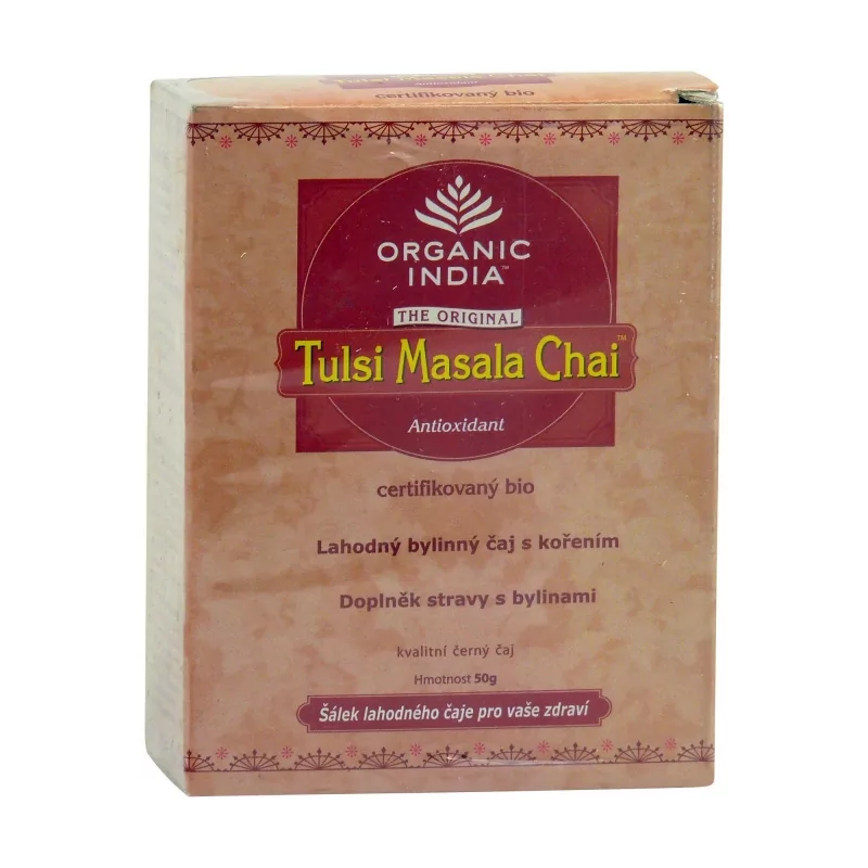 Čaj Tulsi Chai Masala (sypaný BIO) Organic India - 50 g Čaj Tulsi Chai Masala (sypaný BIO) Organic India - 50 g