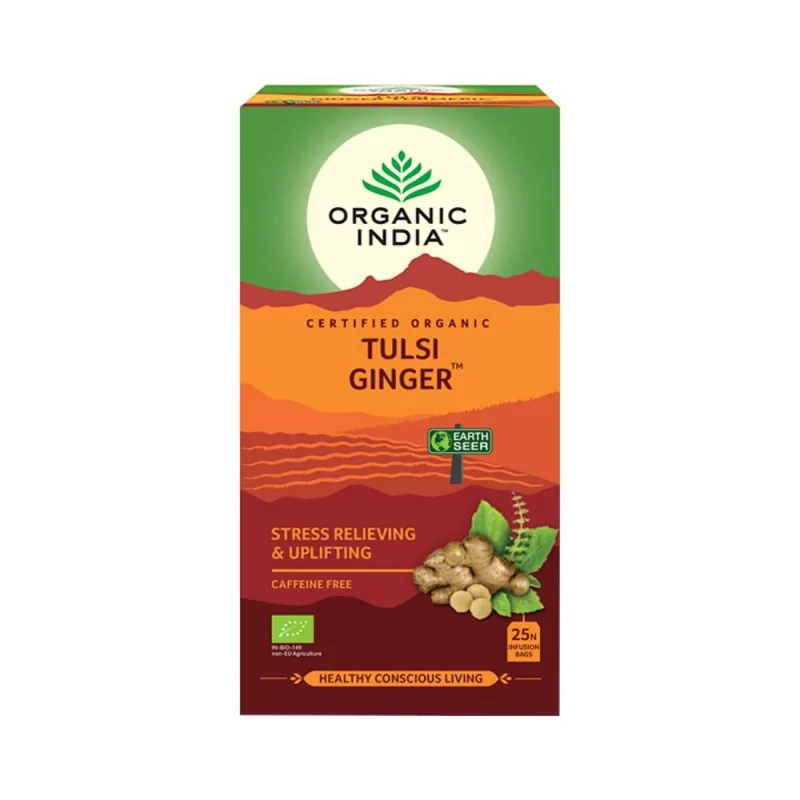 Čaj Tulsi Ginger BIO Organic India - 43.5 g, 25 ks Čaj Tulsi Ginger BIO Organic India - 43.5 g, 25 ks