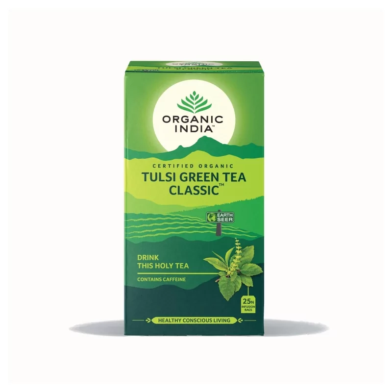 Čaj Tulsi Green BIO Organic India - Čaj Tulsi Green BIO Organic India -