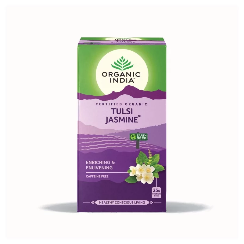 Čaj Tulsi Jasmine BIO Organic India - 30.6 g, 25 ks Čaj Tulsi Jasmine BIO Organic India - 30.6 g, 25 ks