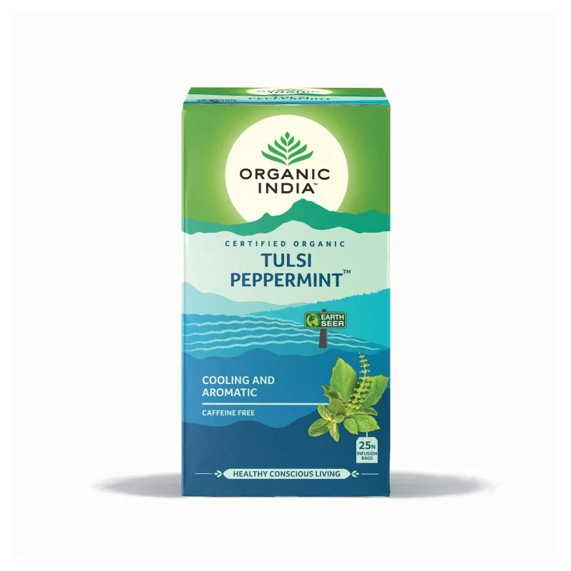 Čaj Tulsi Peppermint BIO Organic India - 30.6 g, 25 ks