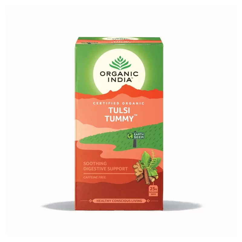 Čaj Tulsi Tummy pro správné trávení BIO Organic India - 32.4 g, 25 ks Čaj Tulsi Tummy pro správné trávení BIO Organic India - 32.4 g, 25 ks