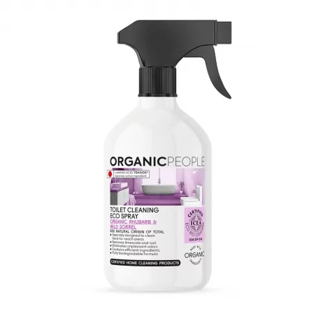 Eko čistící sprej na toalety (Organická rebarbora a šťovík) Organic People - 500 ml