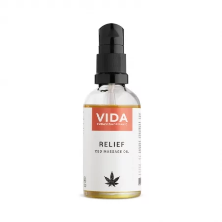 CBD Masážní olej (Relief, 185 mg) Pura Vida Organic - 50 ml