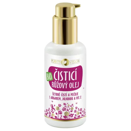 BIO Růžový čisticí olej s arganem (jojobou a vit. E) Purity Vision - 100 ml