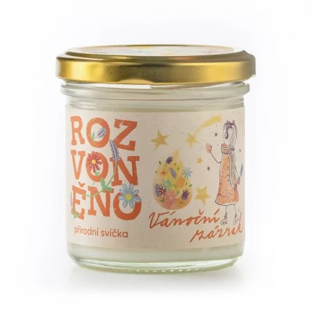 Vánoční zázrak (přírodní svíčka s hřebíčkem, skořicí, badyánem a anýzem) Rozvoněno - 130 ml