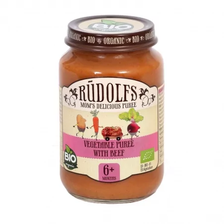 BIO Zelenina s hovězím masem Rudolfs - 190 g