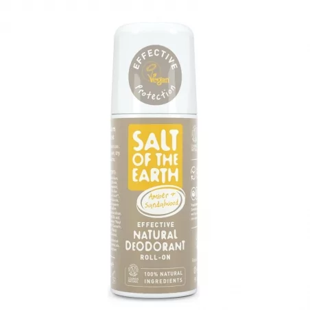 Pure Aura Přírodní deodorant roll - on ambra a santalové dřevo Salt of the Earth - 75 ml