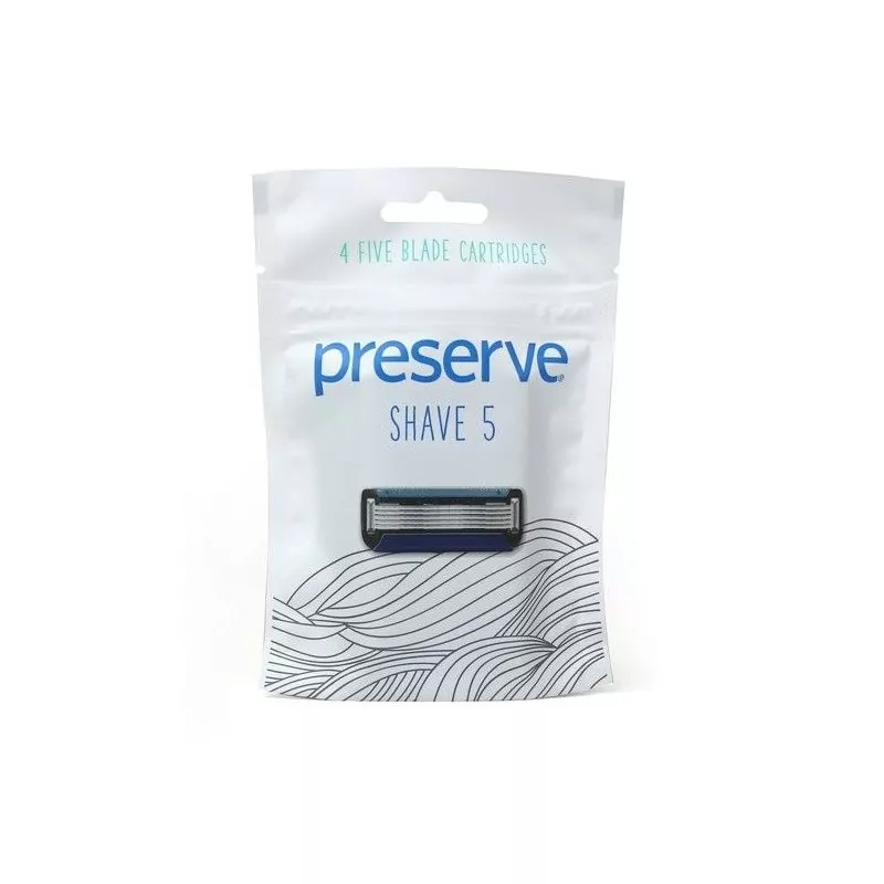 Náhradní břity "Shave 5" Preserve - 4 ks Náhradní břity "Shave 5" Preserve - 4 ks