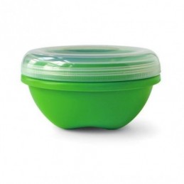Svačinový box z recyklovaného plastu zelené barvy Preserve - 560 ml