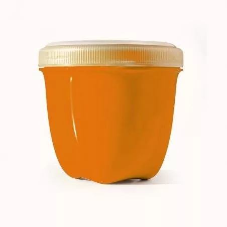 Svačinový box z recyklovaného plastu oranžové barvy Preserve - 240 ml