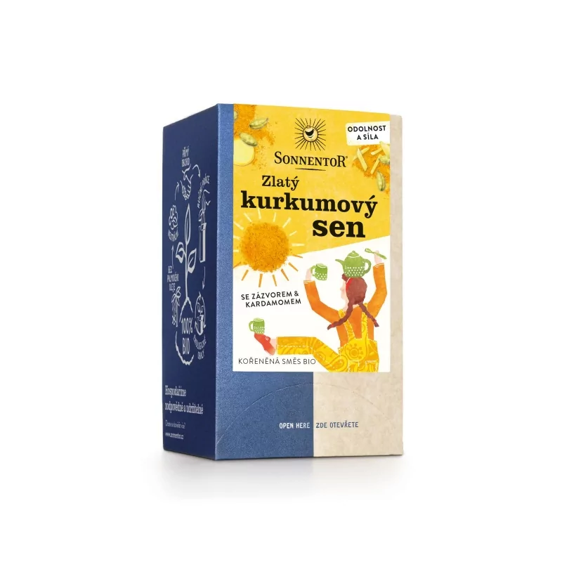 Zlatý kurkumový sen (bylinný čaj BIO) Sonnentor - 36 g Zlatý kurkumový sen (bylinný čaj BIO) Sonnentor - 36 g