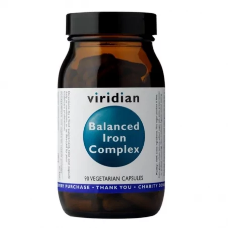 Komplex železa s vitamíny Viridian - 90 kapslí