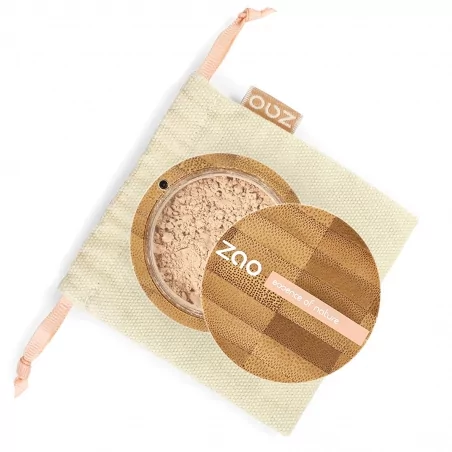Hedvábný minerální make - up 509 (Sand beige) Zao - 15 g bambusový obal