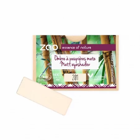 Matné oční stíny 201 Ivory Zao - 1.3 g náplň