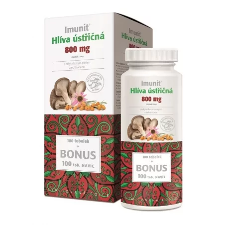 Imunit Hlíva ústřičná 800 mg s rakytníkovým olejem a Echinaceou 100 tob. + 100 tob. ZDARMA Simply You - 100 tob. + 100 tob. zdar