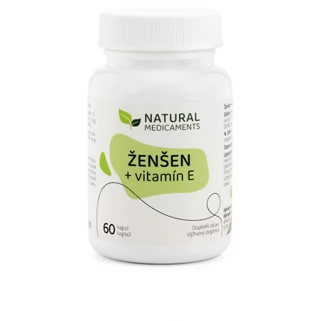 Ženšen + vitamín E Natural Medicaments - 60 kapslí