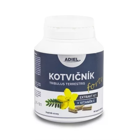 Kotvičník zemní FORTE s vitamínem E Adiel - 90 pilulek