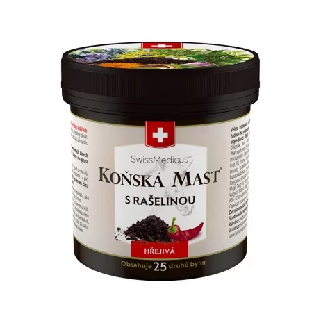 Koňská mast s rašelinou hřejivá v plastové dóze Herbamedicus - 250 ml