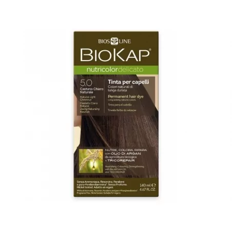 Nutricolor Delicato / Barva na vlasy 5.0 Kaštanová přírodní světlá Biokap - 140 ml