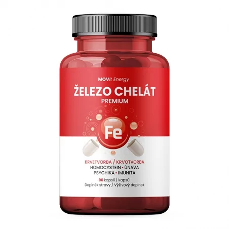 Železo Chelát Premium MOVit Energy - 90 kapslí