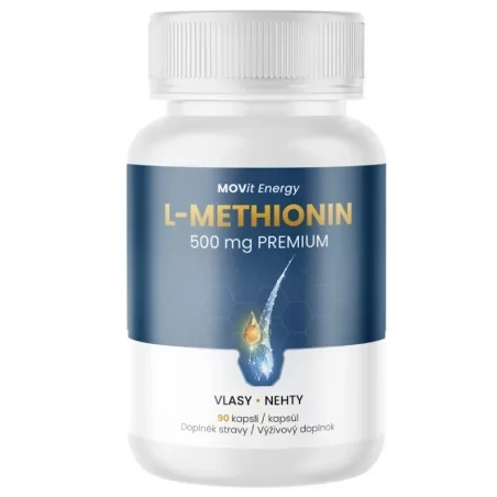 Methionin PREMIUM 500 mg MOVit Energy - 90 veganských kapslí