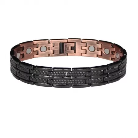 Měděný magnetický náramek / černý Euro Trade Plus - 13 mm