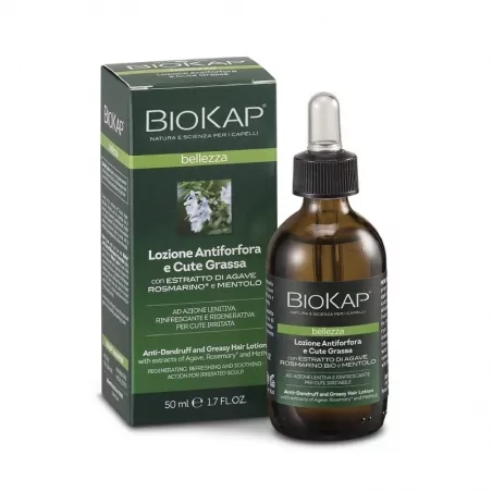 Lotion proti lupům pro mastící se vlasy Biokap - 50 ml