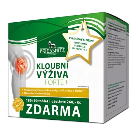 Priessnitz kloubní výživa Forte + kolageny 180 tbl. + 90 tbl. ZDARMA Simply You - 180 tbl. + 90 tbl. zdarma