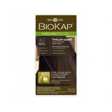 Nutricolor Delicato / Barva na vlasy 4.00 Hnědá přirozená Biokap - 140 ml