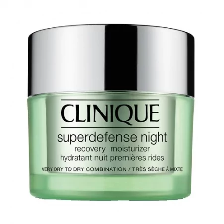 Noční hydratační krém pro suchou až smíšenou pleť Superdefense (Night Recovery Moisturizer Very Dry To Dry Combination Skin) Cli