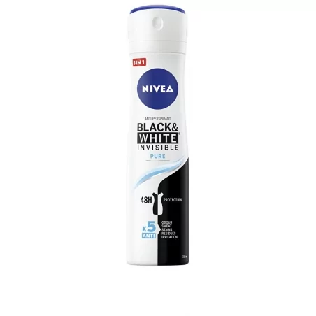 Antiperspirant ve spreji Black & White Invisible Pure Nivea - 150 ml