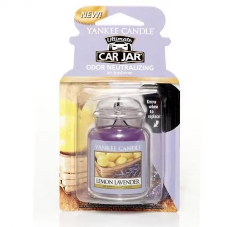 Luxusní visačka do auta Lemon Lavender Yankee Candle - 1 ks