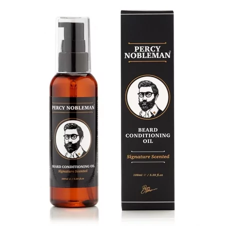 Vyživující olejový kondicionér na vousy s dřevitou vůní (Beard Conditioning Oil) Percy Nobleman - 100 ml