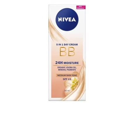 Zkrášlující hydratační krém 5 v 1 BB Cream SPF 15 (5in1 Beautifying Moisturizer) Nivea / Odstín: tmavší tón pleti - 50 ml