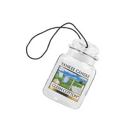 Luxusní visačka do auta Clean Cotton 1ks Yankee Candle - 1 ks