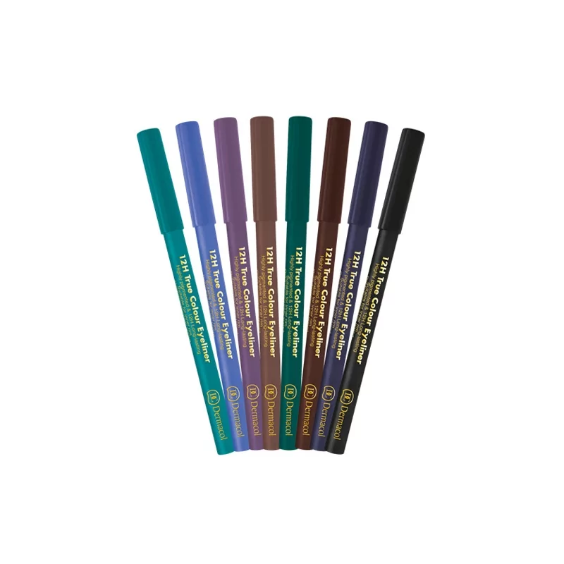 Dřevěná tužka na oči 12H (True Colour Eyeliner) Dermacol / Odstín: 8 Black - 2 g