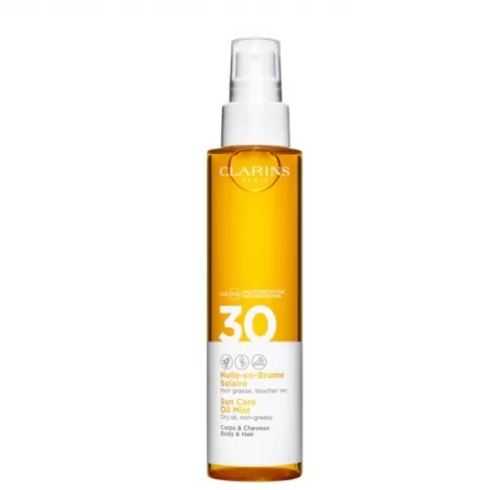 Opalovací olej ve spreji na tělo a vlasy SPF 30 (Sun Care Oil Mist) Clarins - 150 ml