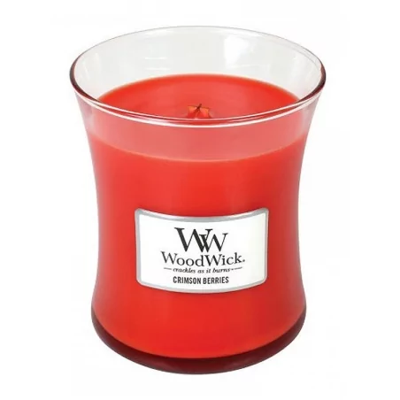 Vonná svíčka váza Crimson Berries WoodWick - 275 g