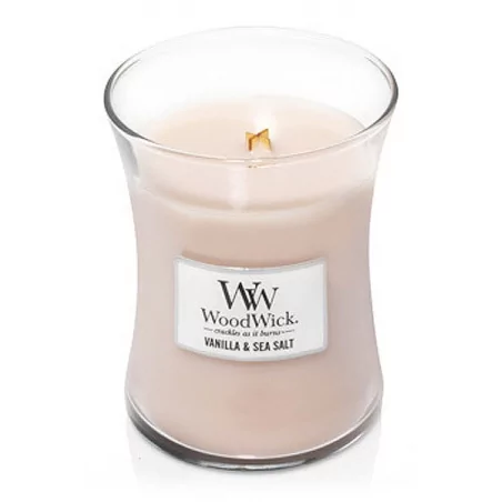 Vonná svíčka váza Vanilla & Sea Salt WoodWick - 275 g