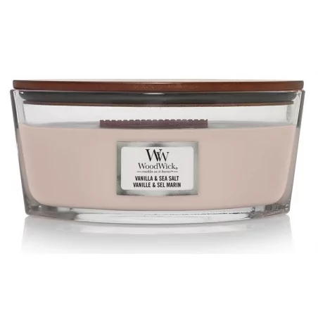 Vonná svíčka loď Sea Salt & Vanilla WoodWick - 453,6 g
