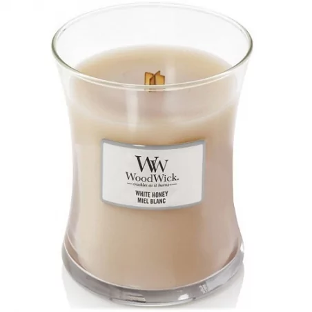 Vonná svíčka váza White Honey WoodWick - 275 g