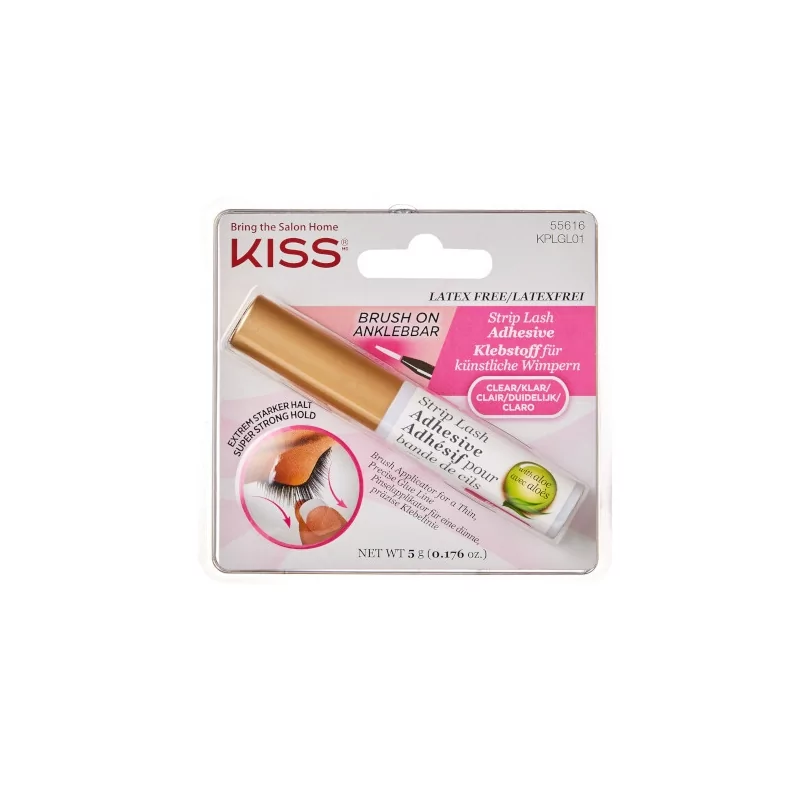 Lepidlo na řasy transparentní Strip Lash Adhesive Clear KISS - 5 g