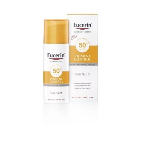 Emulze na opalování na obličej s depigmentačním účinkem Pigment Control SPF 50+ (Pigment Control Sun Fluid) Eucerin - 50 ml